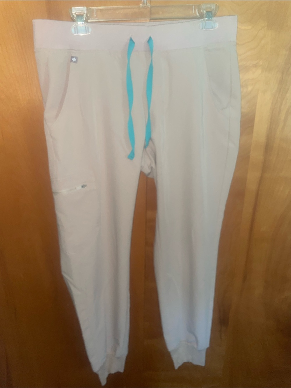 Figs Zamora joggers with Teal Drawstring